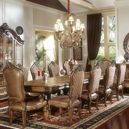 11-Piece Leg Dining Table Set